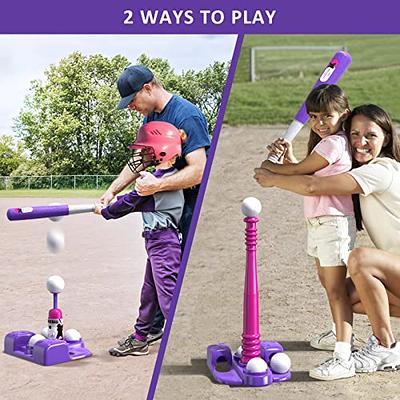 Foam Ball Kids Baseball Softball Bat Set Batting Tee, Colored Balls  Included + Carry Bag, For Toddler Indoor Outdoor Sport Playing Toys