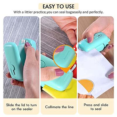 Mini Bag Sealer Chip Bag Sealer Portable Handheld Heat Vacuum Sealer with  Cutter Plastic Bag Sealer Bag Resealer Machine for Chip Bags Automatic Bag  Sealer - Yahoo Shopping