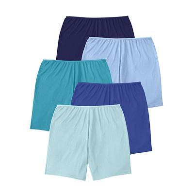 Plus Size Women's Cotton Brief 5-Pack by Comfort Choice in Midtone