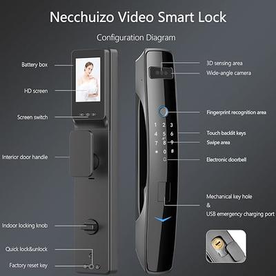 eufy Security Video Smart Lock S330, Chime Included, 3-in-1  Camera+Doorbell+Fingerprint Keyless Entry,BHMA, WiFi Door Lock,App Remote  Control,2K HD,No