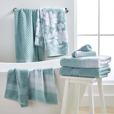 Mainstays 10 Piece Bath Towel Set with Upgraded Softness & Durability,  Office Blue 