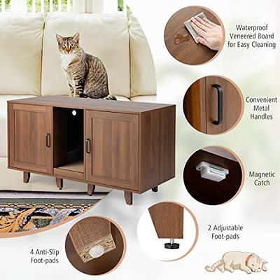  RunLexi Cat Litter Box Enclosure Furniture, Hidden