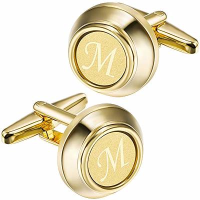 Men's Customized Cufflinks - Yellow Gold