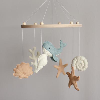 Whale Baby Mobile Nursery, Ocean Nautical Hanging Mobile, Stars Moon Mobile,  Baby Boy Mobile, Under the Sea Mobile Bebe, Baby Shower Gift 