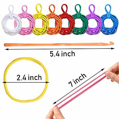 Loom Potholder Loops Weaving Loom Loops Weaving Craft Loops with Colors Crafts Supplies, Compatible with 7 inch Weaving Loom (192 Pieces)