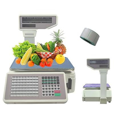 Price Computing Scale Digital Counting Scale Label Printing Scale LCD  Commercial Food Produce Scales for Kitchen Stores Restaurant Market  Convenience