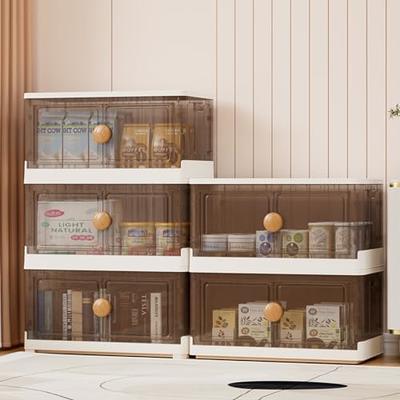 Tribello Clear Plastic Storage Bins with Lids Stackable Storage Bins (15  Quart) 