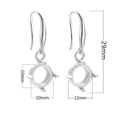 Silver Earring Hooks, S925 Silver Earring Hooks for Jewelry Making