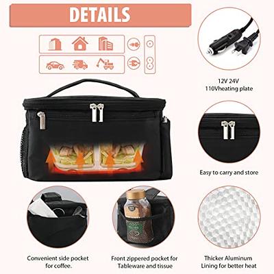 Portable Oven, 12V 24V 2-in-1 Car Food Warmer Mini Portable