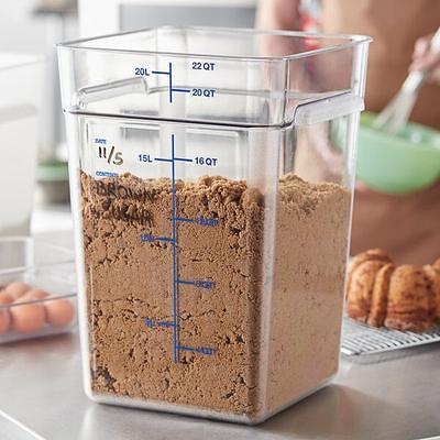 Vigor 6 Qt. Translucent Square Polypropylene Food Storage Container