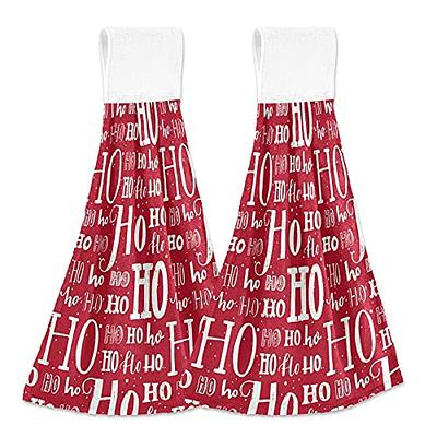  2 Pcs Polyester Soft Hand Towels with Hanging