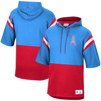 Men's Houston Oilers Nike Light Blue/Red Historic Raglan Crew