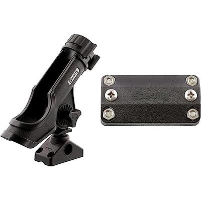 Scotty #230-BK Powerlock Black Rod Holder with #241 Side Deck Mount and  Scotty Rail Mounting Adapter Black, Small - Yahoo Shopping