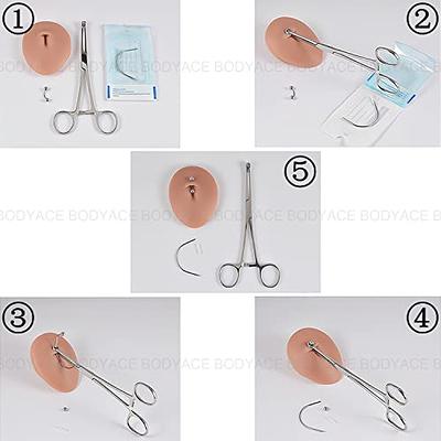 BodyAce 10PCS Curved Piercing Needles, Stainless Steel Ear Nose Piercing  Kits, Disposable Precision Sterilized Piercing Tools for Belly Labret  Piercing [14G(1.6mm)] - Yahoo Shopping