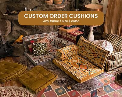 Turkish, Arabic Floor Seating, Sofa, Oriental Majlis, Cushions
