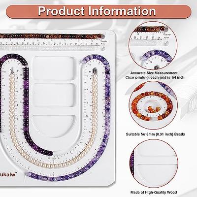 Hukalw Wooden Beading Board Tray for Jewelry Bracelet Making and