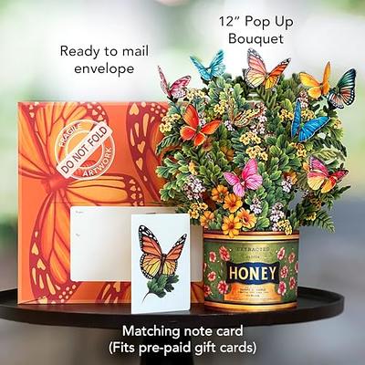 Fresh Cut Paper Pop Up Cards, 5 Pack, 12 inch Life Sized Forever Flower  Bouquet 3D Popup Greeting Cards with Note Card and Envelope