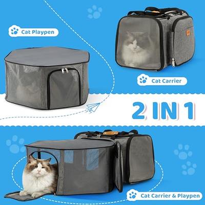 SEVVIS Soft Pet Carrier Airline Approved for Small Cat - Cat Carrier Airline Approved Underseat - Cat Travel Carrier,TSA Approved Pet Carrier Under