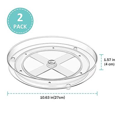 Puricon 2 Pack Lazy Susan Clear Organizer for Cabinet Pantry Storage,  Rotating Tray for Fridge Bathroom Living Room Kitchen Spice Rack  Organization, Acrylic Turntable for Cosmetics Perfumes, 10.5 in - Yahoo  Shopping