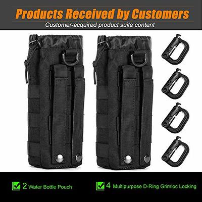 Molle Water Bottle Holder for Backpack,Molle Pouch,Water Bottle  Carrier,Tactical Water Bottle Pouch,Tactical Molle Water Bottle Pouch  Attaches to Backpack,Bicycle,Belt,Straps,Car 