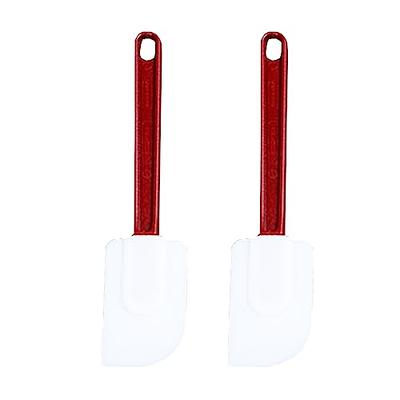 High Heat Resistant Silicone Scraper Spoon Commercial Spatula for Cooking,  Rubber Spatula Set of 2 (9.5'')