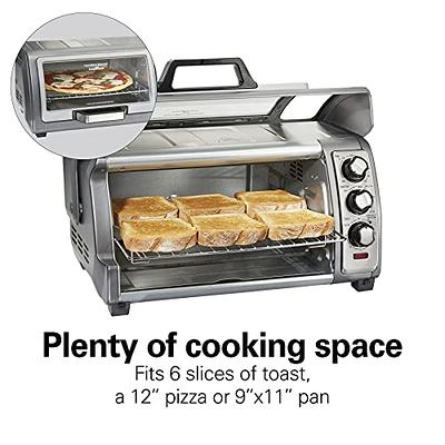 Hamilton Beach Toaster Oven Air Fryer Combo with Large Capacity, Fits 6  Slices or 12” Pizza, 4 Cooking Functions for Convection, Bake, Broil,  Roll-Top Door, Easy Reach Sure-Crisp, Stainless Steel - Yahoo Shopping