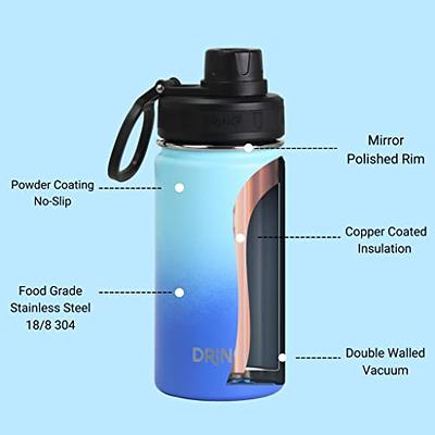 BOZ Stainless Steel Water Bottle - Vaccum Insulated Water Bottle 32 Oz -  Wide Mouth BPA Free Sport Water Bottle for Gym with Spout Lid - Thermal Hot  