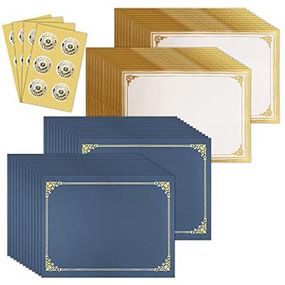 AWARD CERTIFICATE BINDER, 8 1-2 X 11, NAVY SEAL, BLUE-GOLD (10 PER