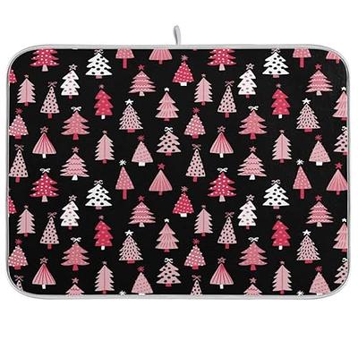Pink White Christmas Tree Dish Drying Mat 16 x 18 for Kitchen Counter Decor  Merry Xmas Fast Absorbent Tableware Dishes Pad Baby Bottle Rack Drainer Mats  Heat Resistant Kitchen Accessories - Yahoo Shopping