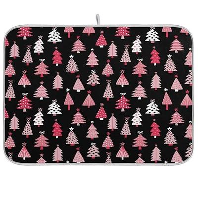 Dish Drying Pad, Kitchen Countertop Absorbent Pad, Christmas Theme