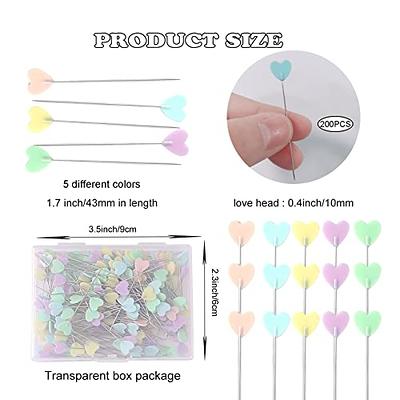 SOVOEY 200pcs Love Flat Head Pins - Sewing Pins for Fabric Long 2.16inch Straight  Pins with Colored Heads Quilting Pins for Bouquet Wedding DIY Craft Jewelry  Decor - Yahoo Shopping