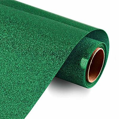 HTVRONT 10 x 5FT Glitter Green Vinyl Iron on for Cricut & All