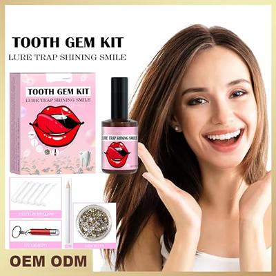 SAINGACE Teeth Gems Kit with Glue and Light, Tooth Crystal Set with Curing  Lamp and Glue