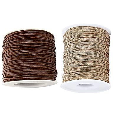 1MM Wax Cotton Cord & Stringing Material, Natural/Tan Color