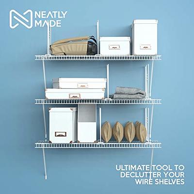 Neatly Made White Wire Shelf Dividers for Closet Organization – 12 Pack for  12 Inch Wire Shelves 