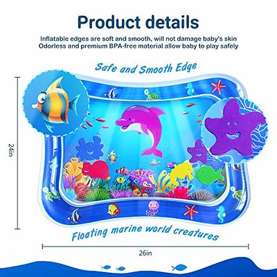 PandaEar 2 Pack Tummy Time Water Mats for Baby, India