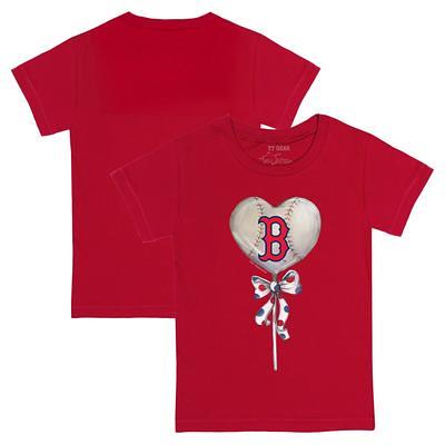 Infant Tiny Turnip Red Boston Sox Heart Bat Bodysuit