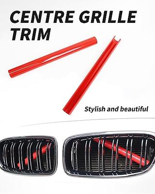 Red Grill Stripes for BMW F30 F32, Kidney Grille Inserts Trim for BMW 3 4  Series (F20 F30, Red)