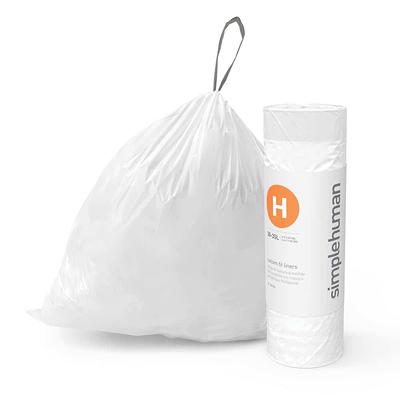 Plasticplace Code B Compatible, Drawstring, Trash Can Liners, 1.6