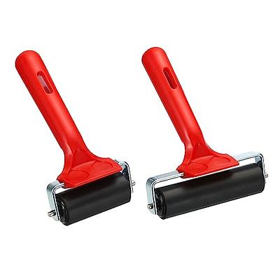 3pcs Rubber Roller Brayer Rollers Hard Rubber, Tape Construction