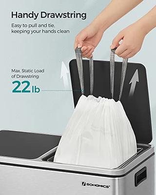 SONGMICS Trash Bags for 4-5.3 Gallon Trash Cans, White / 2