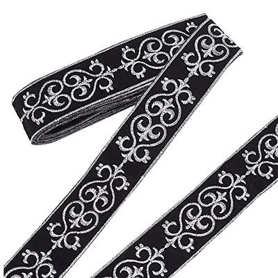 PH PandaHall 4 Yards Floral Jacquard Ribbon, 1.83inch Wide Hot Adhesive  Flower Pattern Trim Embroideried Lace Trim Woven Ribbon Fabric Trim Fringe  for Sewing Crafting Home Decor Bag Straps, Silver - Yahoo Shopping