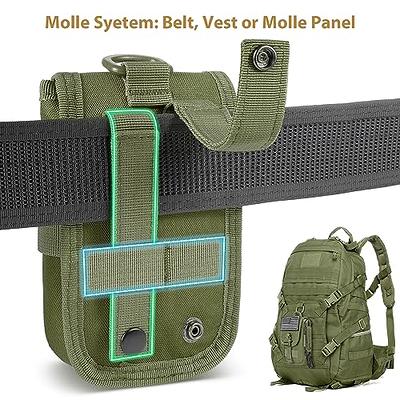 WYNEX Tactical Phone Pouch Molle, Smartphone Holster Bag EDC Utility  Cellphone Lock Card Holder Organizer Fit