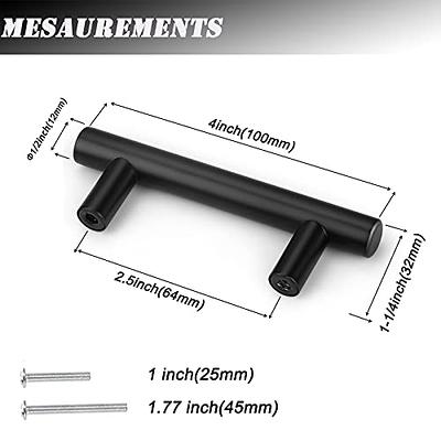 Probrico 10 Pack 64mm(2.5inch) Hole Centers Cabinet Handles Stainless Steel  Cabinet Pulls Brushed Nickel Drawer Pulls Length 100mm(4inch)