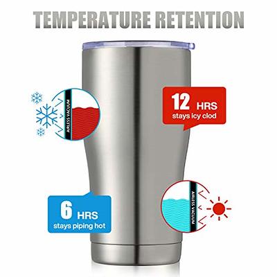 MEWAY 20oz Tumbler Cup Double Wall Vacuum Insulated Travel Mug Bulk,  Stainless Steel Tumblers with Lid and Straw, Durable Powder Coated Coffee  Cups for Cold & Hot Drinks (Black, 1) 