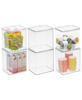 mDesign Plastic Kitchen Pantry Food Storage Organizer Bin, 2 Pack