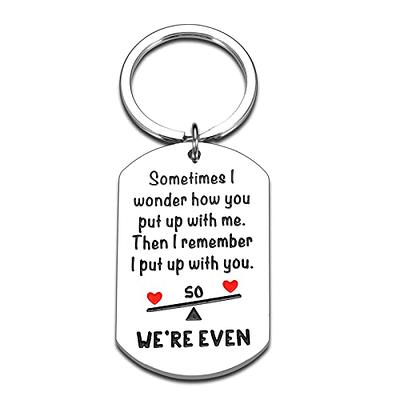  Valentines Day Gifts for Boyfriend from Girlfriend Husband  Valentines Gifts from Wife Funny Gifts for Boyfriend from Girlfriend  Anniversary Wedding Gifts for Couples Him Wedding Gifts Keychain for Men :  Office