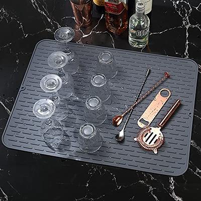 To encounter Silicone Dish Drying Mat -Large 17 x 13 - Set of 2 Flexible Rubber  Drying Mat, Heat Resistant Silicone Trivet, Counter Top Mat, Dish Draining  Mat, Sink Mat - Yahoo Shopping