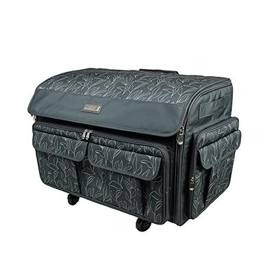 Everything Mary Black & Floral Rolling Scrapbook Storage Tote