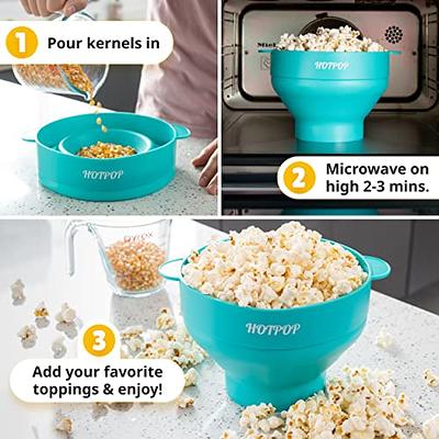 W&P Microwave Silicone Personal Popcorn Popper Maker, Charcoal